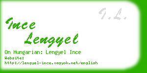 ince lengyel business card